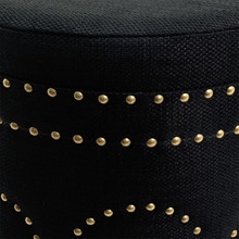 Monroe Linen-Blend Ottoman